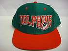 Miami Dolphins Flat Brim Reebok Snapback Cap Vintage Hat NFL
