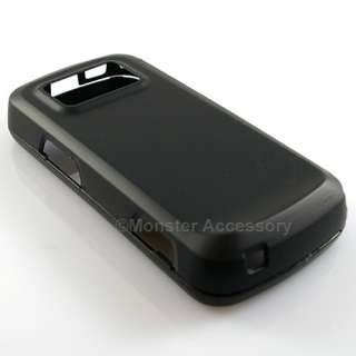 Black Rubberized Hard Case Snap On Cover For Nokia N97  