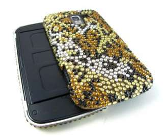 CHEETAH SKIN PRINT DIAMOND CASE COVER LG OPTIMUS SLIDER Q NET10 PHONE 