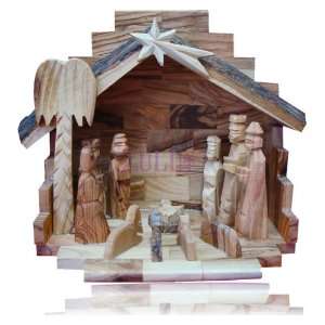  Nativity Carved From Olive Wood 