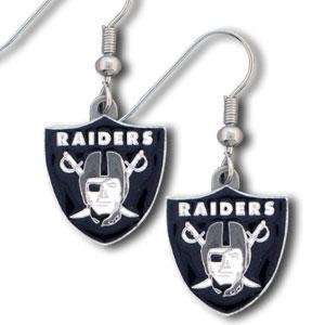 American Metal FDE125 NFL Dangling Earrings  Oakland Raiders Logo