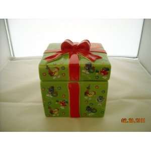  M&Ms Christmas Gift Box Ceramic Candy Dish New Sealed 