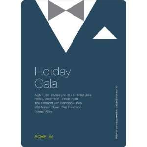 Formal Holiday Party Invitation Featuring Tuxedo Theme 