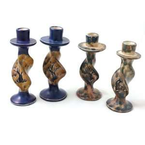  Soapstone Candle Holders  1 Pair 