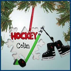 Personalized Christmas Ornaments   Hockey Snowflake   Personalized 