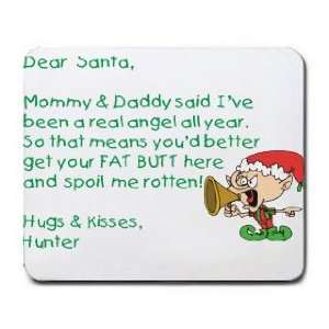  Dear Santa Letter Spoil Hunter Rotten Mousepad Office 