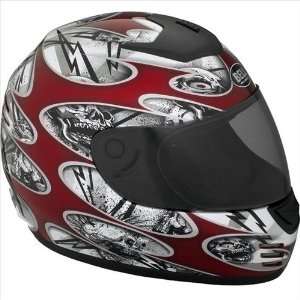  Bell Arrow Shocker Red Full Face Motorcycle Helmet Large 