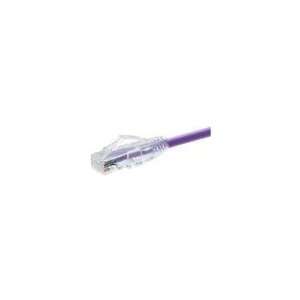   Oncore Clearfit CAT5E Patch Cable, Purple, Snagless, 1FT Electronics