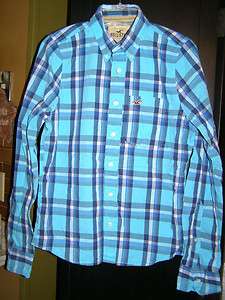 Hollister Mens LS Plaid & Striped Cotton Button down Shirt NEW $49 3 