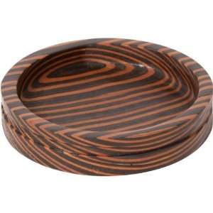  Circulaire Zebra Wood Soap Dish