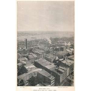  1893 Print New York City Panorama Shot Tower Spruce St 