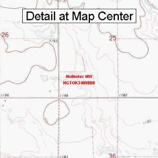  USGS Topographic Quadrangle Map   Hollister NW, Oklahoma 