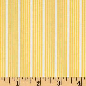   School Stripe Hello Yellow Fabric By The Yard Arts, Crafts & Sewing