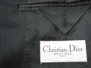 CHRISTIAN DIOR PARIS Dark Gray 3Btn Wool Silk Blazer 40R MINT  