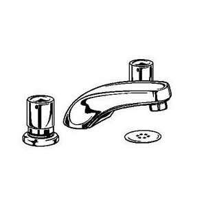   Double Handle 0.5 GPM Wide Spread Slow Self Close Bathroom Faucet