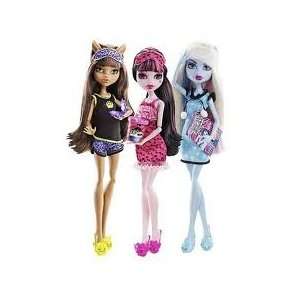   High Dead Tired Abbey, Clawdeen, & Draculaura Set of 3 Toys & Games