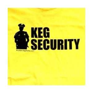 Keg Security T Shirt   Yellow Small