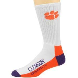  Clemson Tigers Tri Color Team Logo Tall Socks  Sports 