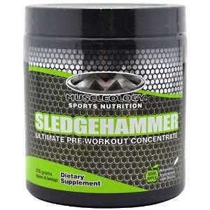 Muscleology Sledgehammer Pre Workout Sour Apple    205 Grams (Approx 