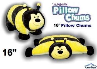 NEW 16 Authentic Cuddly Pets Pillow Chums BUMBLEBEE  