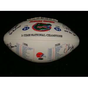   and Steve Spurrier signed 2x Natl Champs football.