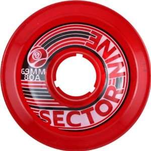  Sector 9 Slalom 80a 69mm Clear.red Skate Wheels Sports 