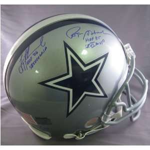 Troy Aikman/roger Staubach Autographed Cowboys Proline Helmet  