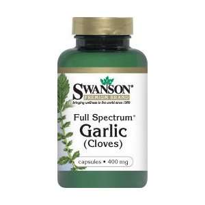  Full Spectrum Garlic (Cloves) 400 mg 60 Caps by Swanson 