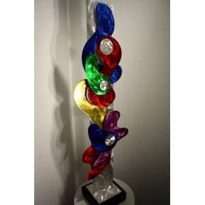  Wilmos Kovacs Metal Art Decor Rainbow Table Sculpture