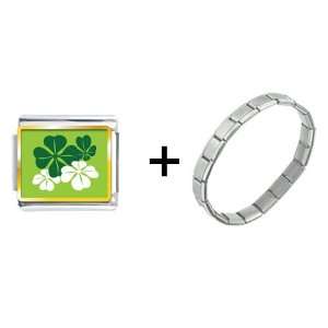  Green Four Leaf Clovers Italian Charm Pugster Jewelry