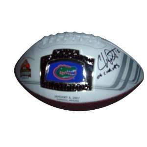 Chris Leak Autographed Florida Gators (BCS Medallion) Logo Football w 
