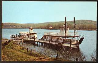NEW 1950s EAST HADDAM CONNECTICUT RIVER CRUISE BOATS OPERA HOUSE DOCK 