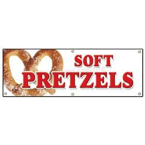  72 SOFT PRETZELS  Outdoor Vinyl Banner  pretzel stand 