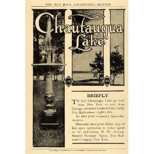  1904 Ad Chautauqua Lake Erie Railroad Company Train 
