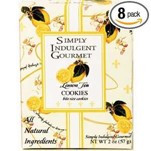 Simply Indulgent Gourmet Lemon Tea Cookies, 2 Ounce Boxes (Pack of 8 