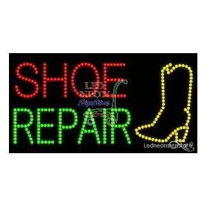 Shoe Repair LED Sign 17 inch tall x 32 inch wide x 3.5 inch deep 