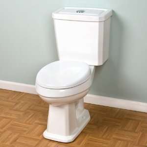 Seaton Siphonic Two Piece Toilet with Push Button Flush   Round Bowl 