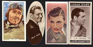 CIGARETTE CARDS. Film Star. CLARK GABLE. (4 Cards)  