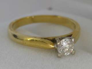 CLASSIC 18CT YELLOW GOLD DIAMOND SOLITAIRE RING  