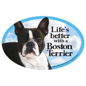  Boston Terrier Oval Dog Magnet for Cars