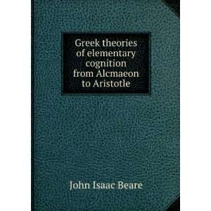 com Greek theories of elementary cognition from Alcmaeon to Aristotle 