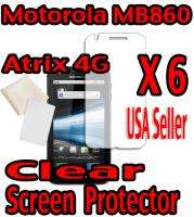 6X Clear Screen Protector for AT&T Motorola MB860 Atrix 4G USA Seller 