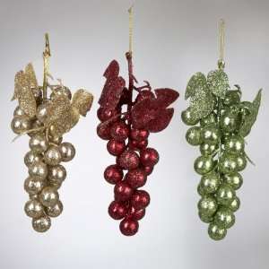  Club pack of 24 Glittered Grape Cluster Christmas Ornament 