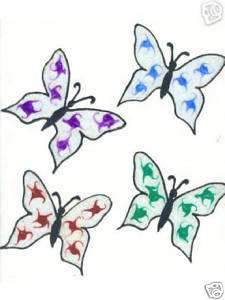faux stained glass deco butterfly window clings  