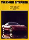 1975 Chevy Corvette Stingray Original Color Brochure  