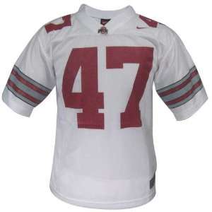 Nike Ohio State Buckeyes #47 White Youth Replica Football Jersey 