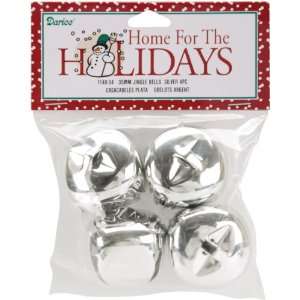  Jingle Bells 1.375 4/Pkg Silver 