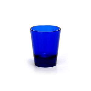 Personalized BLUE SHOT GLASS engraved GIFT wedding bar  