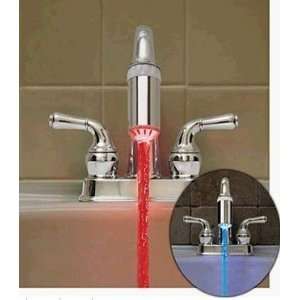 Water Steam Temperature sensitive control Blue LED Faucet Tap 3 color 