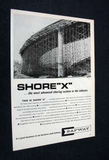 Safway Steel Shore X Shoring System 1966 print Ad  